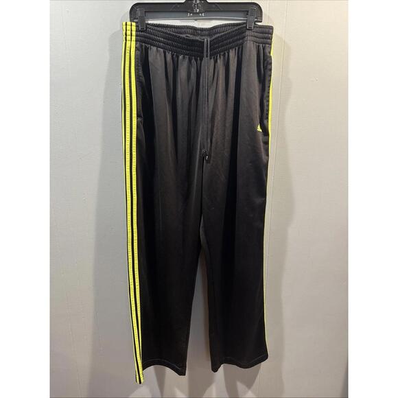 Mens Adidas Sweatpants Size 2XL Black Yellow - Picture 1 of 4